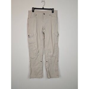 Kuhl Women's Khaki Cargo Pants Size 10 Short "Vintage Patina Dye"
